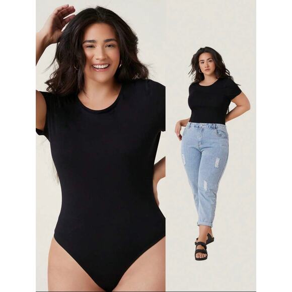 SHEIN BASICS Plus Form Fitted Bodysuit NWOT 4X - Picture 1 of 8